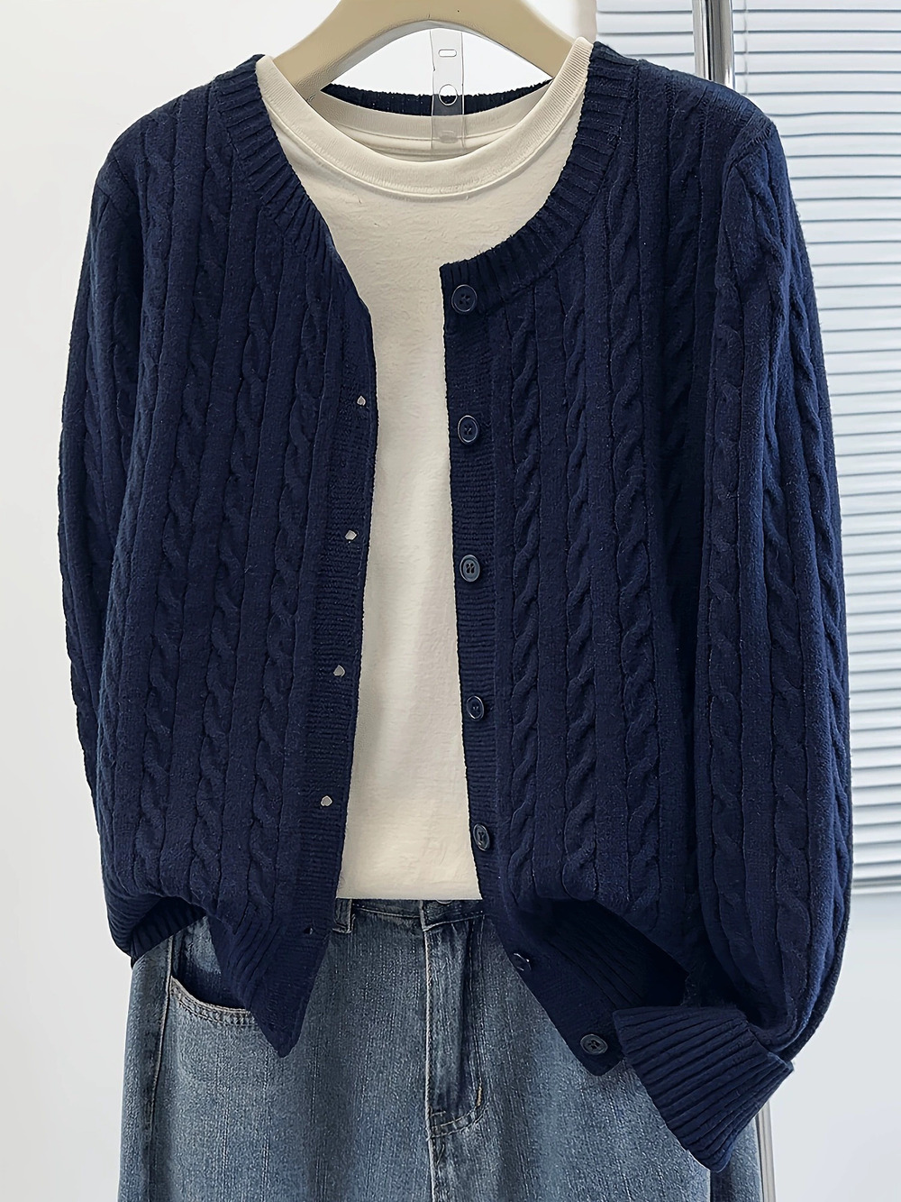ZARA Autumn Winter Cable Knit Cardigan Sweater Old Money Soft Cozy Skin Friendly